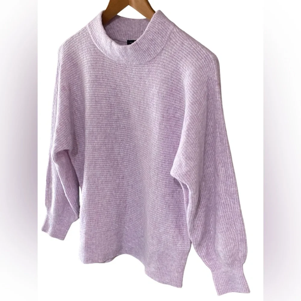 Ann Taylor Factory Cozy Ribbed Balloon Sleeve Sweater Size Medium - Picture 11 of 15